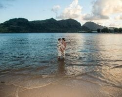 sweet couple in the seashore