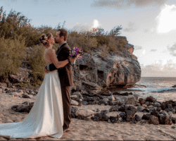 sweet couple in the seashore